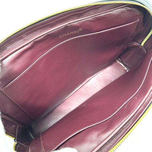 CHANEL CC Mark Matelasse Chain Shoulder Bag Lambskin Leather Black/GoldHardware - Picture 8 of 14